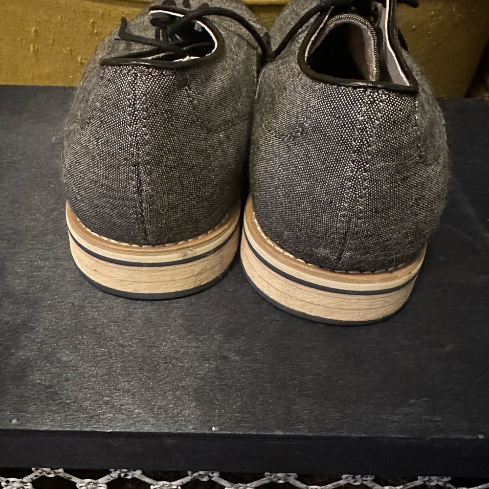 Georgio Brutini Men’s Canvas Lace up Oxford Gray/Black Size 11 - Picture 5 of 6